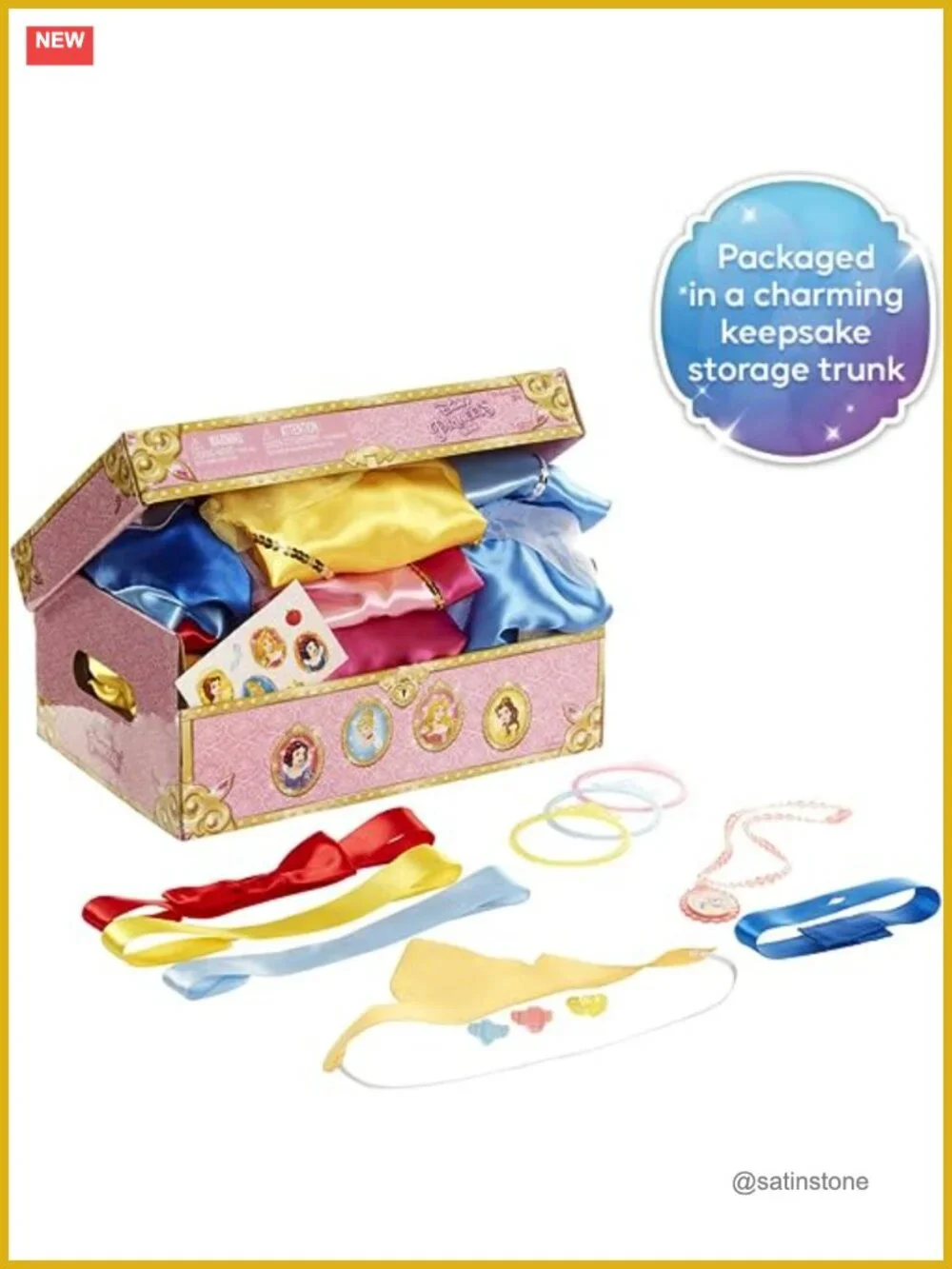 Disney Princess Deluxe 21-Piece Dress Up Trunk Costume Set Girls 4-6x